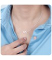 Letter X Silver Necklace SPE-5538